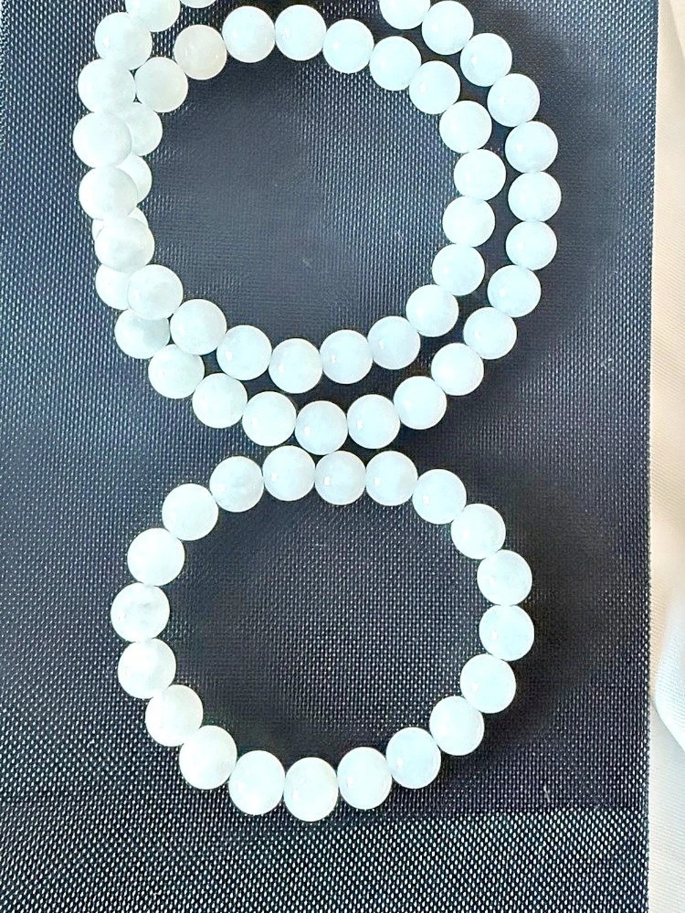 Xinjiang HeTian White (Nephrite)Jade Beaded Bracelet Set